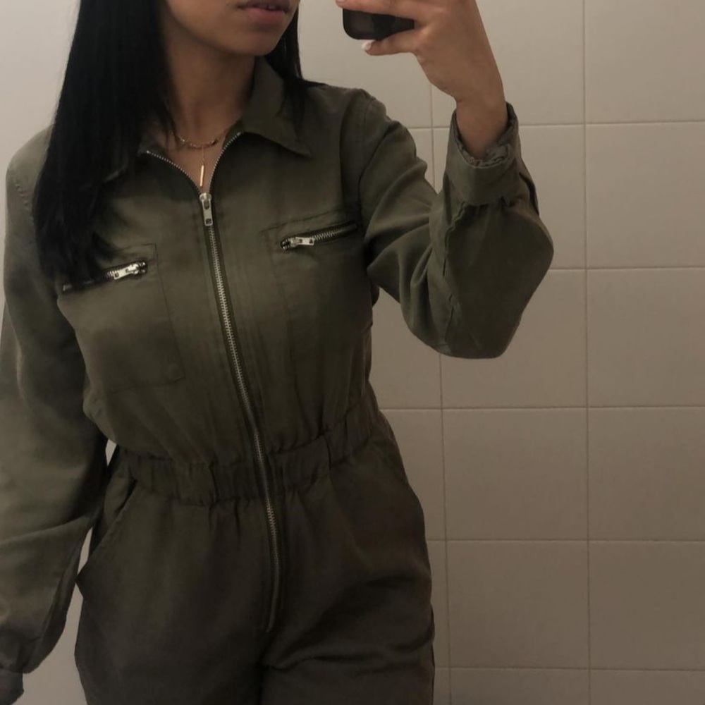 Green Utility Jumpsuit